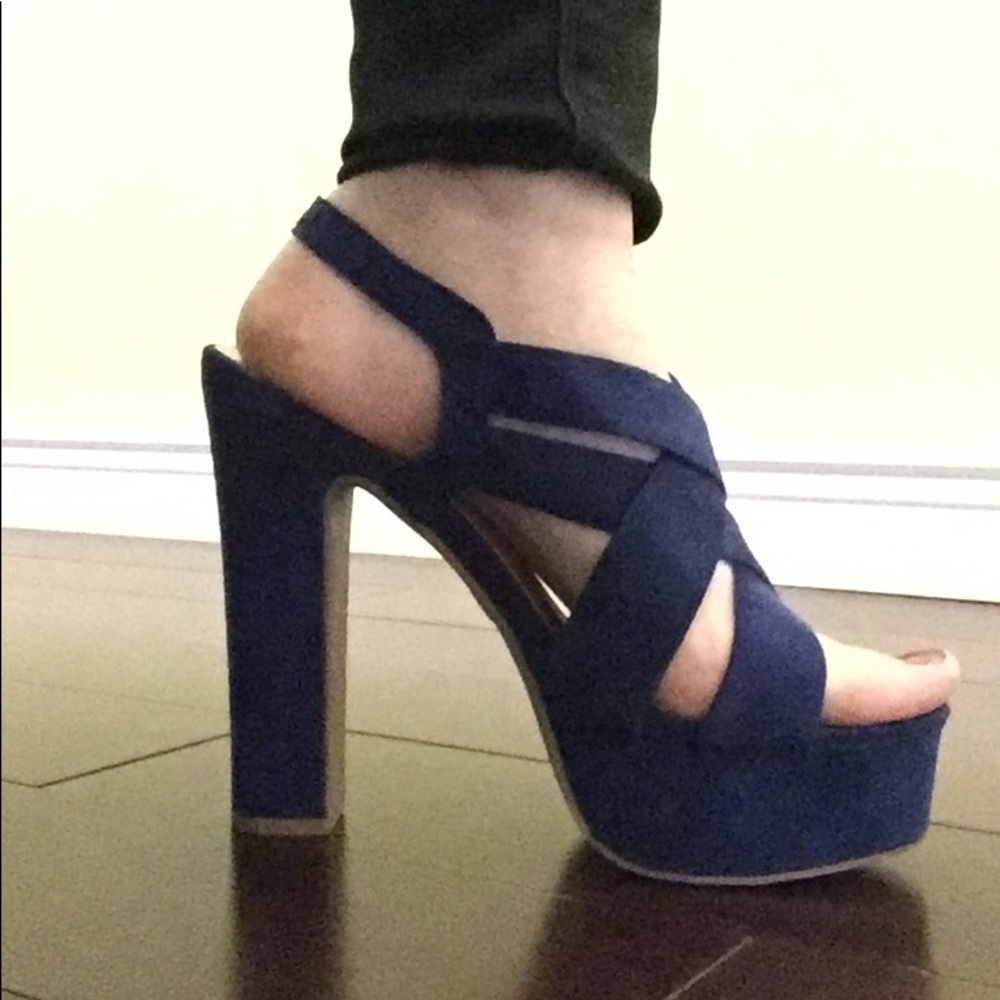 Royal Blue High Heels - 7.5